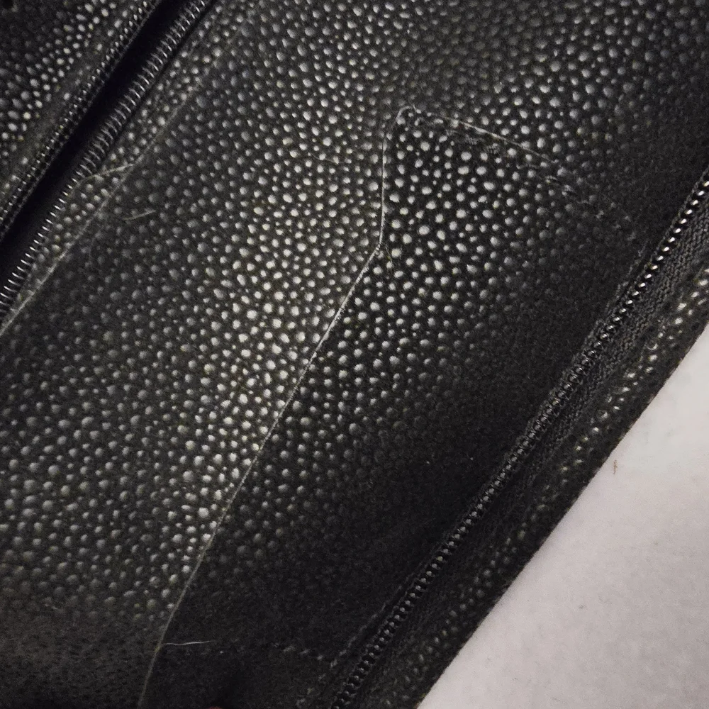 Black Quilted Wristlet with Monogram 